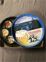 Hamm's beer tray, drink tray