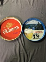 pair of Hamm's beer trays