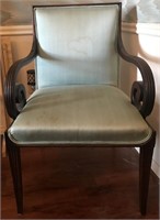 MINT GREEN ARMED SIDE CHAIR