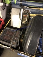 bearcat scanner, paper shredder, heater-untested