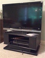 TV, VCR/DVD, and stand