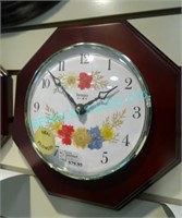 1X, TEMPO T-924 WALL CLOCK (REAL FLOWERS)