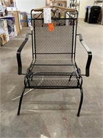 Hampton Bay patio chair, rust resistant, powder