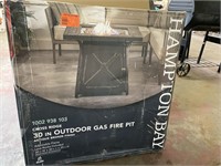 Hampton Bay 30” outdoor gas fire pit, antique