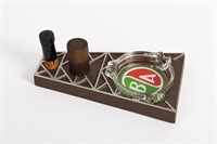 B/A ( GREEN RED) OIL RIG ASHTRAY