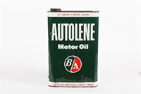 B/A (GREEN/RED) AUTOLENE MOTOR OIL 2 IMP. GAL. CAN