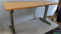 Maple Top School Table Maple-top school desk with