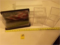 Assorted model car/toy display cases