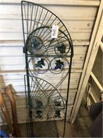 Wire corner rack w/  3 shelves