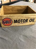Gulf Motor Oil wood box