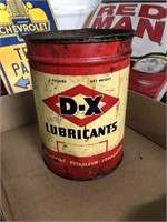 DX Lubricants can, 5 lb size