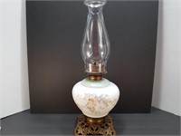 Blooming Dogwood Oil Lamp w/ Chimney