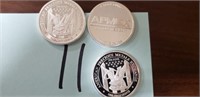 (3) .999 ONE OUNCE FINE SILVER ROUNDS