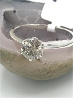 14K White Gold Diamond Ring - 0.6ct