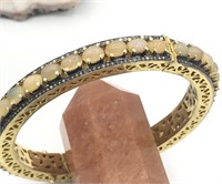 Gold Vermeil Opal & Diamond Bracelet
