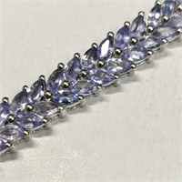 Sterling Silver Tanzanite Bracelet - 8.2ct