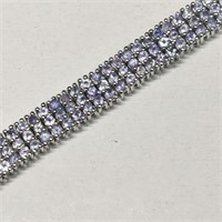 Sterling Silver Tanzanite Bracelet - 9.6ct