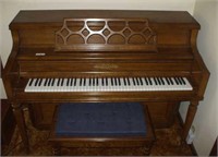CHICKERING AND SONS PIANO AND BENCH