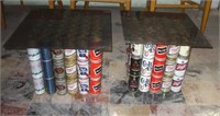 PAIR OF RETRO BEER CAN END TABLES