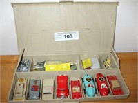 VARIOUS CLASSIC SLOT CARS WITH CASE