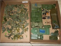 PLASTIC ARMY MEN AND VEHICLES (2 BOXES)
