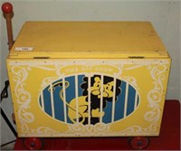 YELLOW ROLLING TOY BOX
