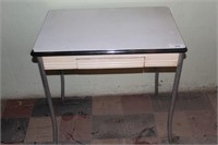 PORCELAIN-TOP LAUNDRY TABLE WITH STORAGE DRAWER