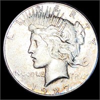 1927-S Silver Peace Dollar ABOUT UNC