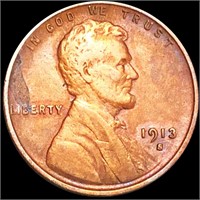 1913-S Lincoln Wheat Penny CLOSELY UNCIRCULATED