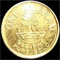 2005 One Gram .999 Pure Gold Coin