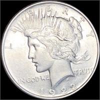 1922 Silver Peace Dollar ABOUT UNCIRCULATED