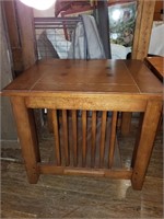 NICE SOLID WOOD END TABLE