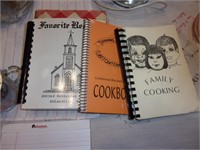 Cook books 1 1949 and rolling pin