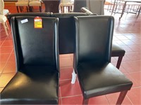 5 black Faux leather chairs