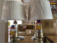 2 Table lamps w/ white shads