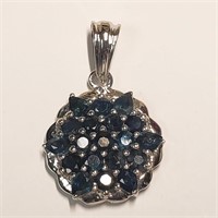 Silver Sapphire(2ct) Necklace