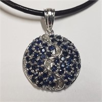 Silver Sapphire Necklace