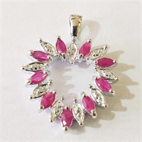 $120 Silver Ruby Pendant
