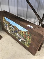 Wood carrying case, 15x32x4.5