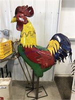 Large Rooster yard art, 64" tall