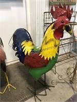 Rooster yard art, 39" tall