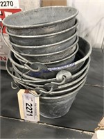 Small galvanized buckets