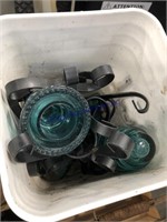 bucket of insilators and stands