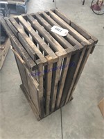 wooden slot sided wooden crate