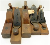* 5 Old Wood Planes including Stanley