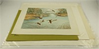 (1) Print of Wild Turkeys by J.F. Landenburger