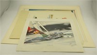 (1) Sailing print by William Bond, (2) lab