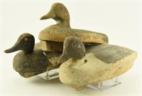 (3) vintage working decoys in Balsa wood and