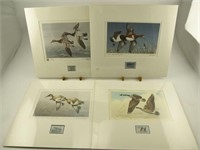 (4) matted Migratory Waterfowl Stamp and Print