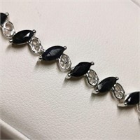 Silver Sapphire(6.8ct) Bracelet